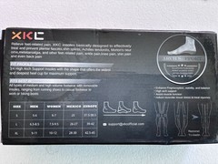 XKC High Arch Support 3/4 Length Orthotic Insoles Red Green Pain Relief – Small