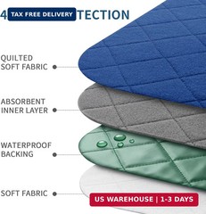 Waterproof Mattress Pad 34″x52″, Incontinence Bed Pads Washable, Slip Resistant