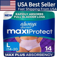 Always Discreet Maxiprotect Adult Diapers for Women, Incontinence Underwear, Pos