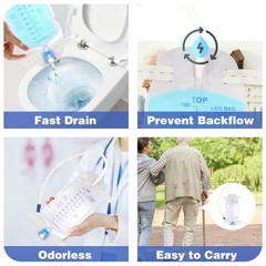 3 Pack Catheter Bags, Premium Easy-Tap Leg Bag Urinary Drainage Bag, 32 Oz with