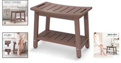 Espresso HDPE Shower Bench – Durable Waterproof Seat for Spa-Like Experience