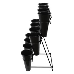 Flower Display Stand, 3-tier Flower Holder, Flower Display Stand with 12 Pieces