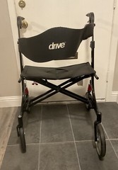 Drive Rollator F-22 Rolling Walker GV974HD-BR Heavy Duty 450lbs Shock Absorber