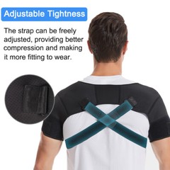 Double Shoulder Support Brace Torn Rotator Cuff Compression Sleeve Pain Relief