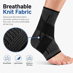 Ankle Support Brace Adjustable Compression Sleeve Sports Workout Fitness