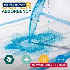 Medpride Disposable Underpads 17“ x 24“ (100-Count) Incontinence Pads, Bed Cov