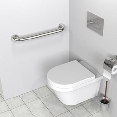 2 Pack 24″ Satin Brushed Nickel Steel Grab Bars