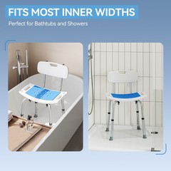 HOROW Adjustable Height Shower Chair Seat 400 lbs Heavy Duty Safety Bath Bench