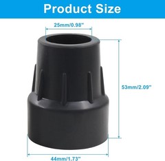 2 Pack Rubber Cane Tips 1 Inch – Thickened Heavy Duty Cane Tips – Replacement
