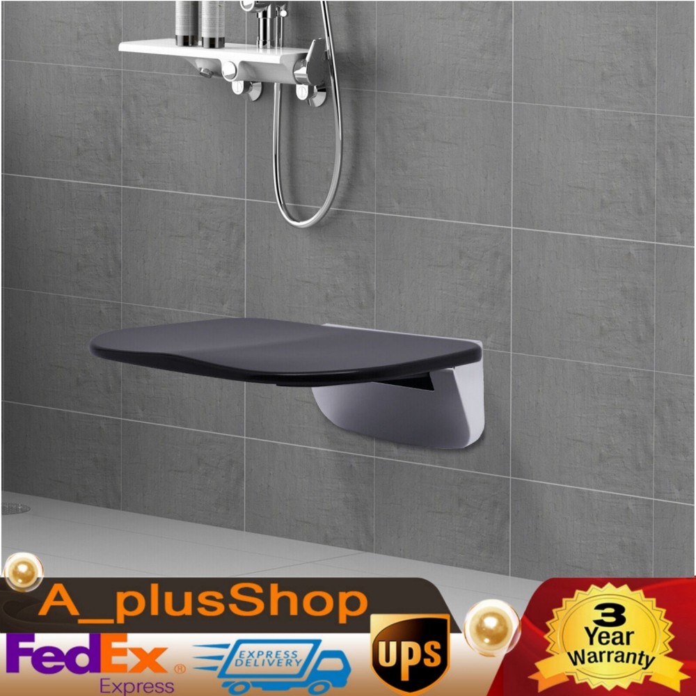 Folding Bath Shower Seat Bench Wall Mounted Fold Up Chair Stool Bathroom Toilet