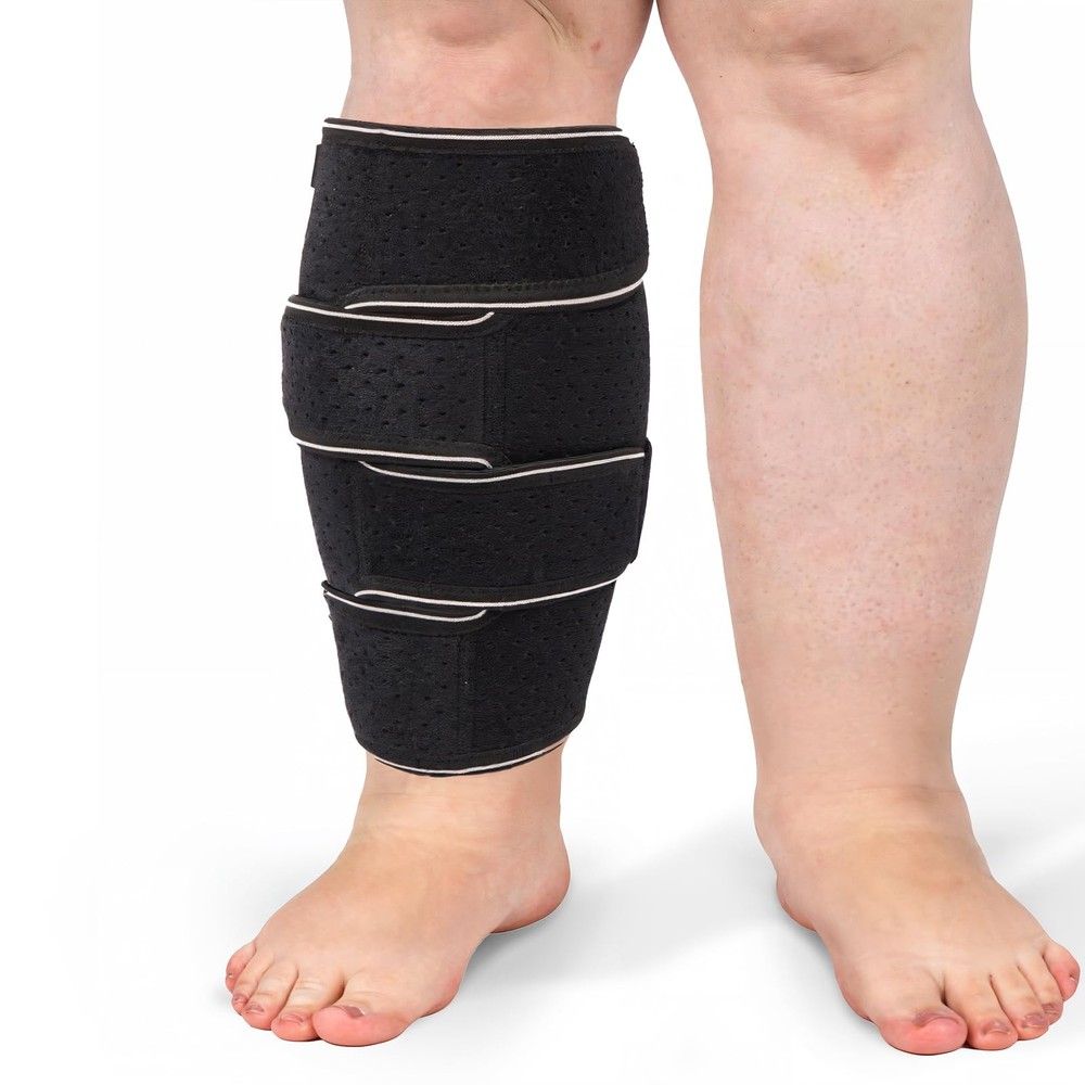 Feamero Plus Size Calf Compression Wrap For Severely Swollen Calves XL, Black