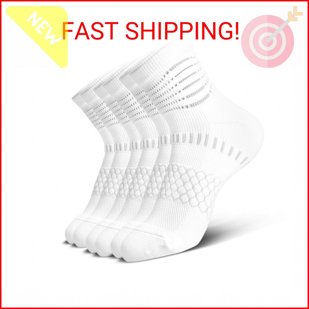 IRAMY Ankle Compression Socks for Women Men Plantar Fasciitis Relief Cushioned A