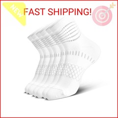 IRAMY Ankle Compression Socks for Women Men Plantar Fasciitis Relief Cushioned A