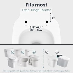 Toilet Safety Rails (250lb) – Adjustable Toilet Safety Rails, Toilet 1 Pack