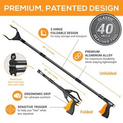 40 inch Folding Grabber Reacher Tool Dual Magnets Heavy Duty Trash Picker