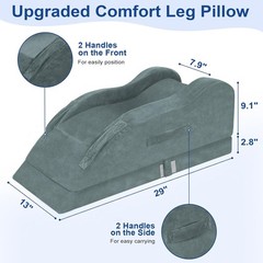 KingPavonini Adjustable Leg Elevation Pillows for After Surgery, Ergonomic Curve