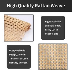 High-Quality 14″ Rattan Webbing Roll – Flexible for Creative Furniture Designs