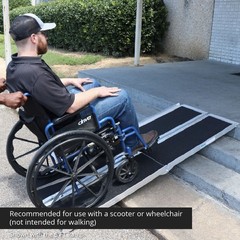 Titan Ramps 10′ Multi-Fold Aluminum Wheelchair Ramp – 600 lb. Capacity