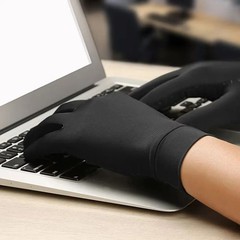 1 Pair Copper Compression Gloves Full Finger Arthritis Support Hand Pain Relief