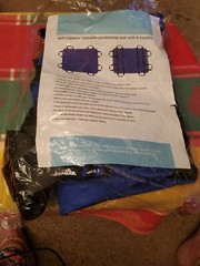 Positioning Bed Pad With Reinforced 6 Handles For Lifting, 48*40 Inch Blue