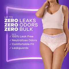 Always Discreet Incontinence Underwear Women, Postpartum Adult Diapers XL, 34 CT