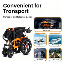 16in large front-wheel drive power wheelchair, 300 lb weight capacity,500W moter