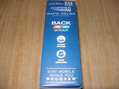 Copper Fit Rapid Relief Back Support 3 In 1 One Size Hot/Cold Therapy/Gel Pack