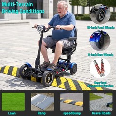 4-Wheel Foldable Portable Electric Scooter, 330lbs,30 Miles Range,12MPH