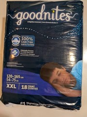 Goodnites Boys‘ Nighttime Underwear, Size XXL (120-165 Lbs), 18 Count