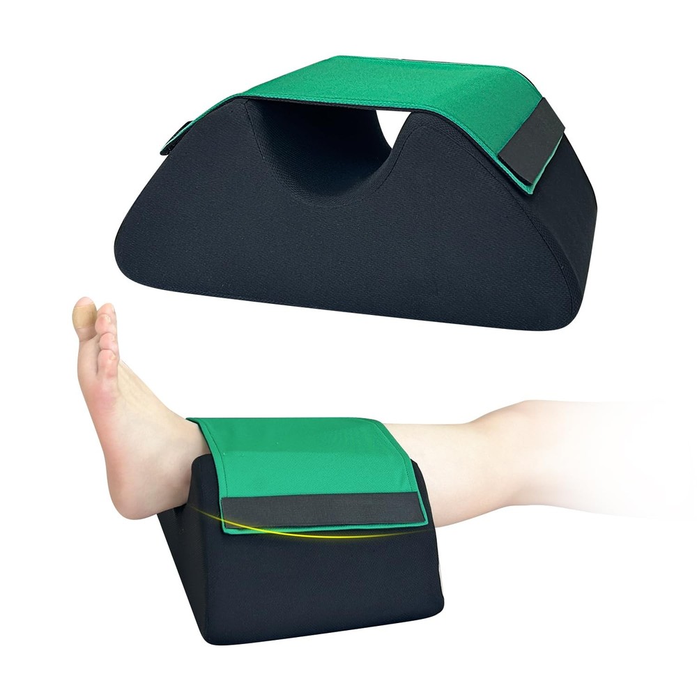Heel Protectors for Pressure Sores, Foot 12×8.6×5.5 inch, Black and Green