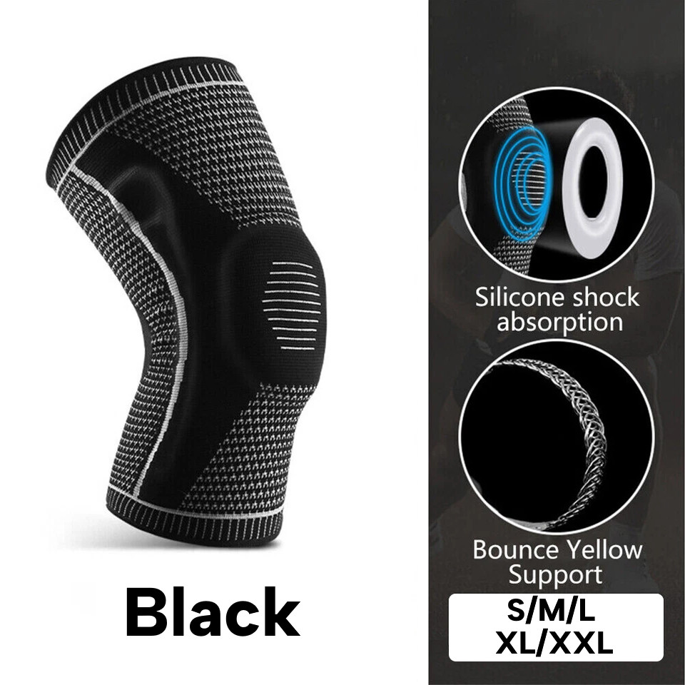 NEW Compression Knee Sleeve Support Brace Joint Pain Arthritis Relief Sport