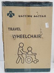 Transport Travel Wheelchair Lightweight Foldable 15.5lb Senior and Kids 220lbs