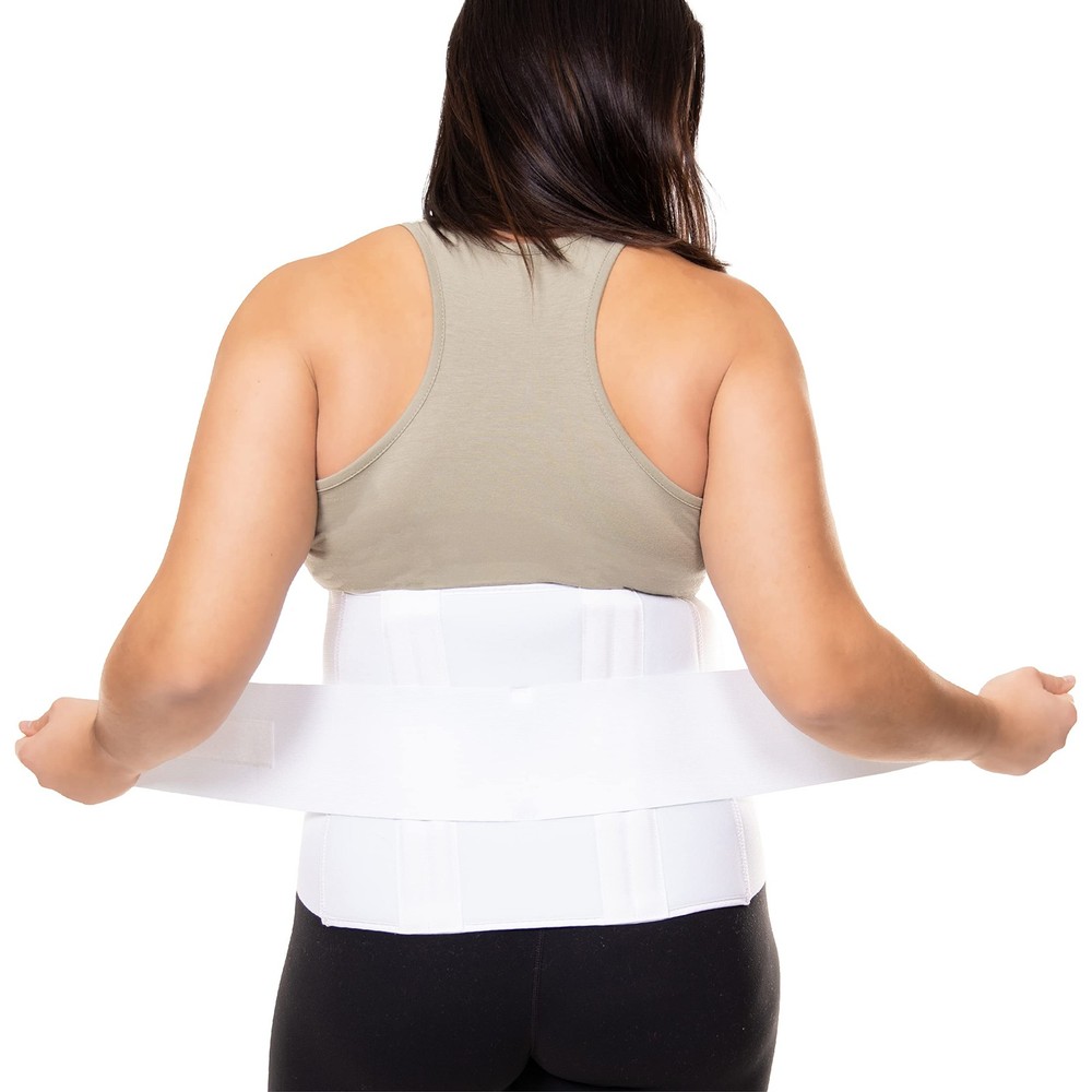 BraceAbility Plus Size Back Brace for Lower Pain – Bariatric 7XL, White
