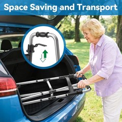 Folding Walker with 2 Skis and 5″ Wheels, Lightweight Walker for Seniors. 350 lb