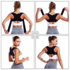 Adjustable Back Posture Support Brace Belt Shoulder Support for Men Women