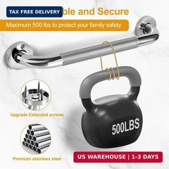 3 Packs Shower Grab Bars for Bathroom, 2 x 16 Inch & 1 x 12 Inch Safety Handicap