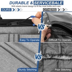 ZHCHG Wheelchair Side Bag w/ Cup Holder, Armrest Pouch for Walkers & Scooters