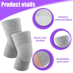Bamboo Charcoal Knee Sleeve, Compression Knee Sleeve,Elastic Warm Knee Brace USA