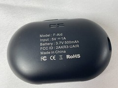 Royal Hearing F-Aid Black Rechargeable Bluetooth Hearing Aid With Manual