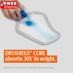 Depend Shields Incontinence Pads for Men, Light Absorbency, 90 Count, Packaging