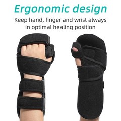 Adjustable Wrist Hand Splint Support Brace Immobilizer For Comfort, Black, S/M/L