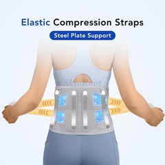 Medical-Grade Lumbar Support Belt for Back Pain Relief with Steel Plates、M-XXL
