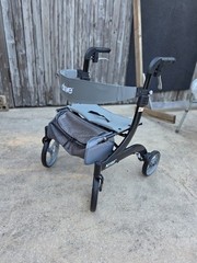 Drive Medical Nitro Euro Style Walker Rollator, Hemi Height, Black