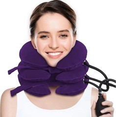 Cervical Traction Device Purple Neck Stretch Pain Relief Support.