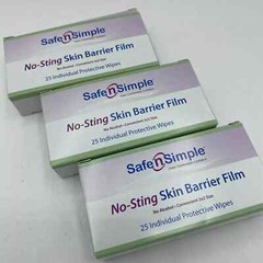 75 SAFE N SIMPLE SNS80725 Skin Barrier Film Wipes, No Sting Exp. 2026-27 NIB PPD