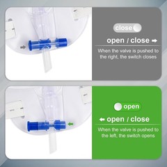 Sterile Easy-Tap 1000ml Leg Bag with Anti-Reflux Valve & Cloth Straps (3-Pack)