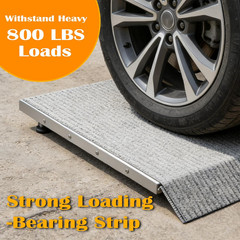 Adjustable Aluminum Wheelchair Ramp – 3.4″ to 7.2″ Height, 880LBS Capacity
