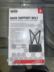 SAS Safety Corp Back Support Belt Elastic Straps Adjustable Support Small (NEW)