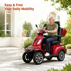 4-Wheel Electric Mobility Scooter 1000W for Adults & Seniors Top Speed 15.5mph