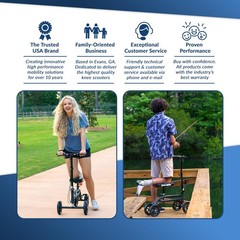 Economy KneeRover® Steerable Knee Walker Metallic Blue – Refurbished